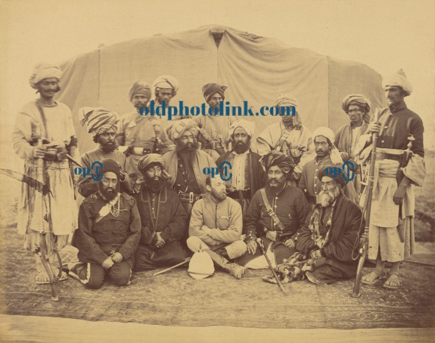 Major Cavagnari, C S I  and Chief Sirdars with Kunar Syud 1879