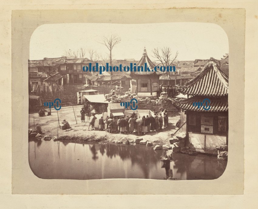 View of a Chinese quarter in Shanghai 1870