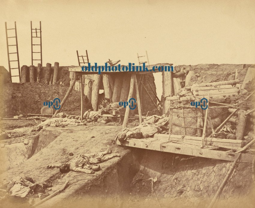 Interior of the Angle of North Fort Immediately After the Capture 1860