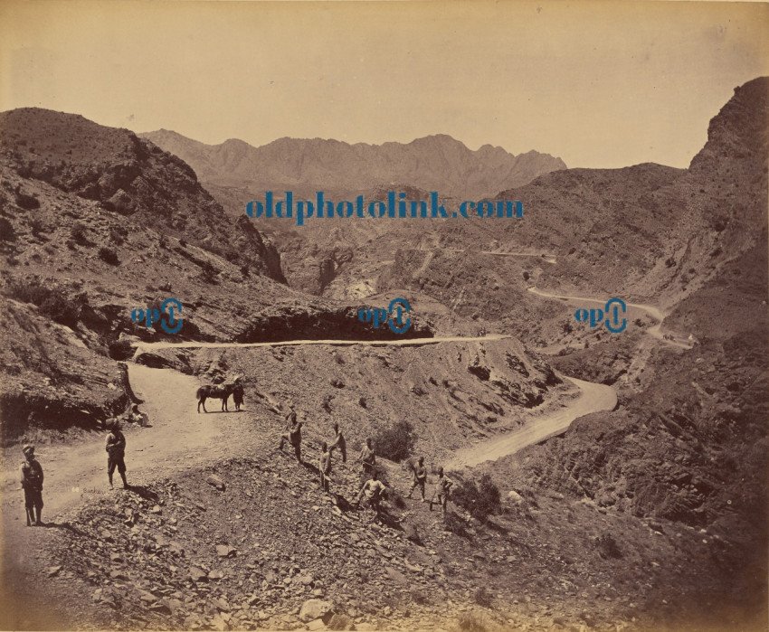 Landi Kotal Pass showing road made by the Madras Sappers 1878