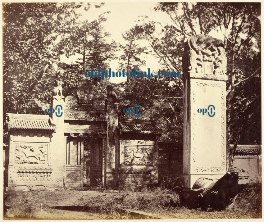 Carved Tomb of the Depot near Pekin, The Place Where the Guns and Ammunition Were Left When the Army Marched to Pekin, Oct 1860