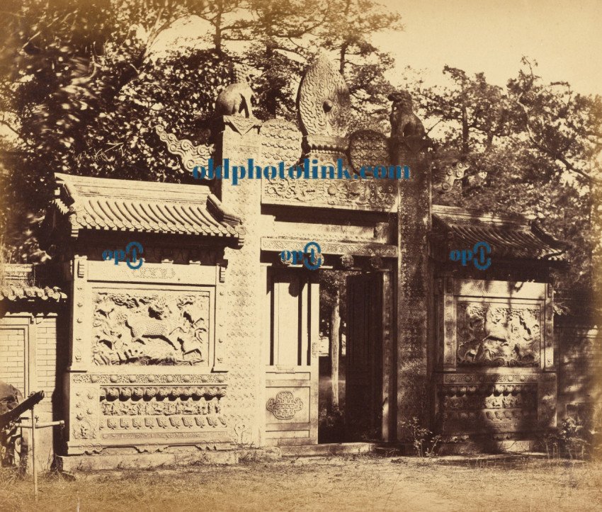 Exterior of the Tomb Depot, near Pekin, October 1860