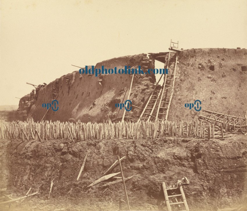 Interior of the Angle of North Fort immediately after its capture August 21-22, 1860