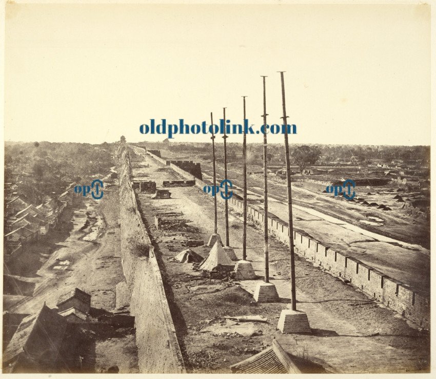 Top of the Wall from Anting Gate, Peking, Possession taken by English and French Troops 1860