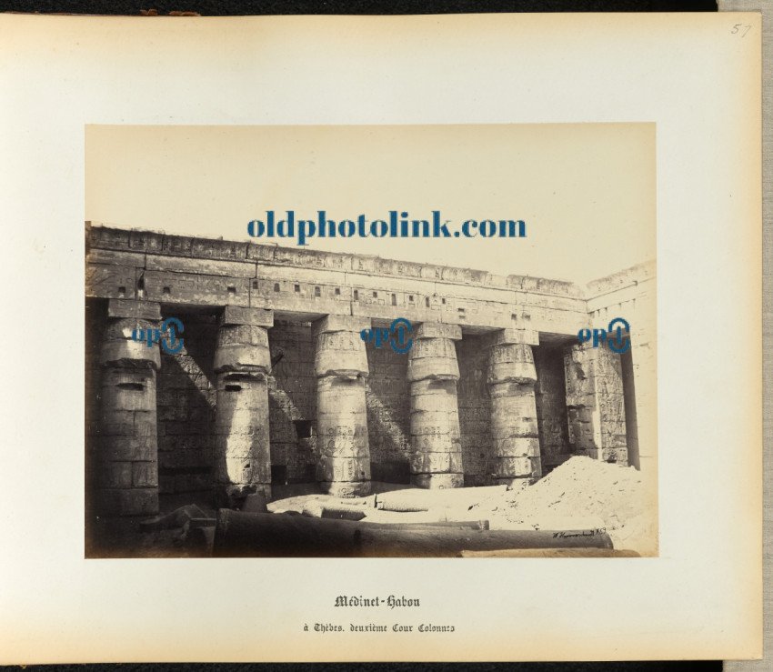 Medinet Habu, second court 1860