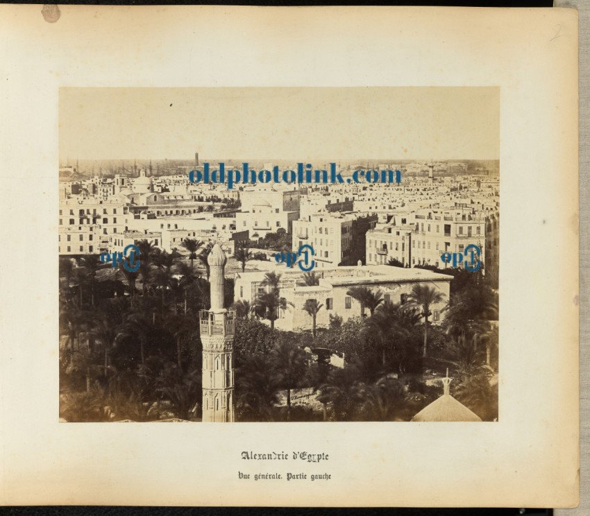 Alexandria, Egypt general view, left portion  1860