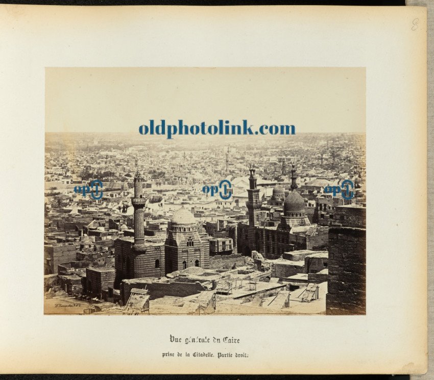 Cairo view of Citadel and right portion of the city 1860