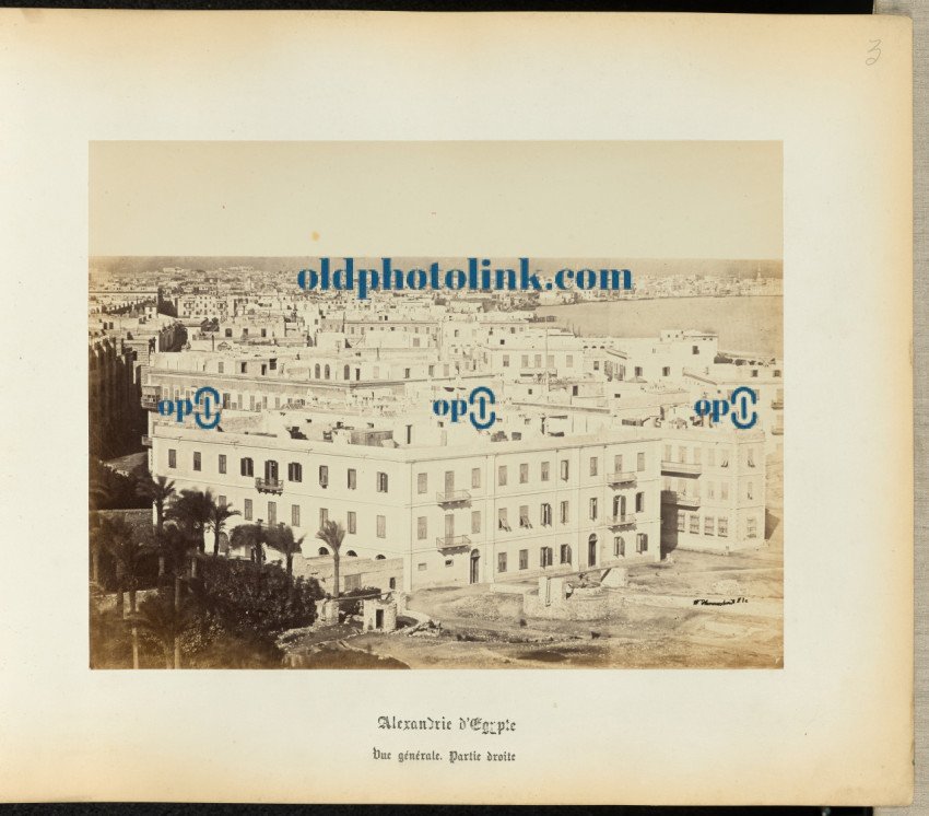 Alexandria, Egypt general view, right portion 1860