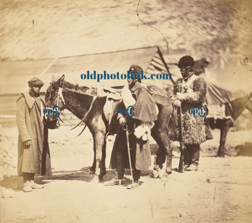 Captain Burnaby, Grenadier Guards and Nubian Servant 1855