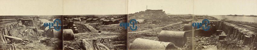 Panorama   Interior of the North Fort after its capture 1860