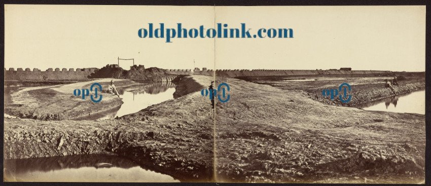 Tangkoo Fort after its Capture, Showing the French and English Entrance, August 10th, 1860