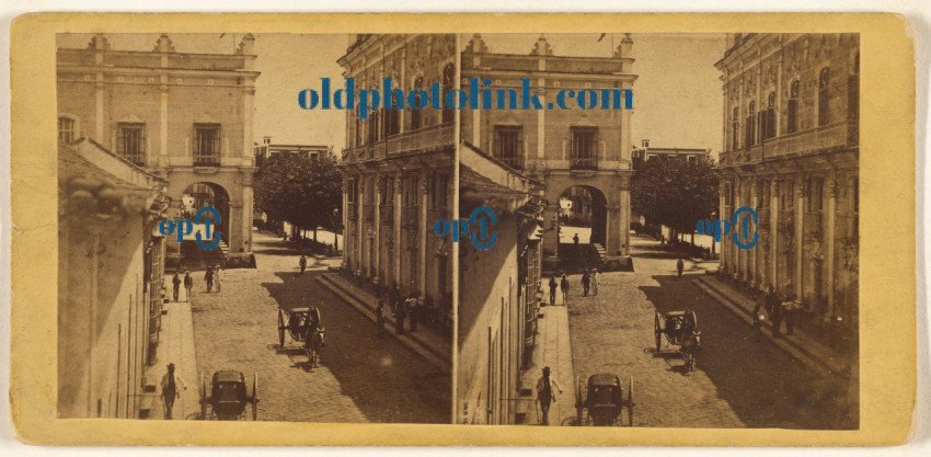 An Instantaneous View  Looking towards the Plaza from the Dominica  Havana  1860