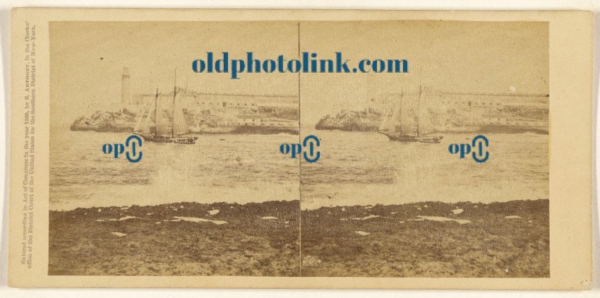 An Instantaneous View  The Harbor of Havana, with an English Yacht running out past the Moro [sic] Castle  1860