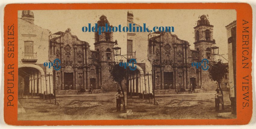 Front view of the Cathedral where the remains of Columbus are deposited  [Cuba] 1869