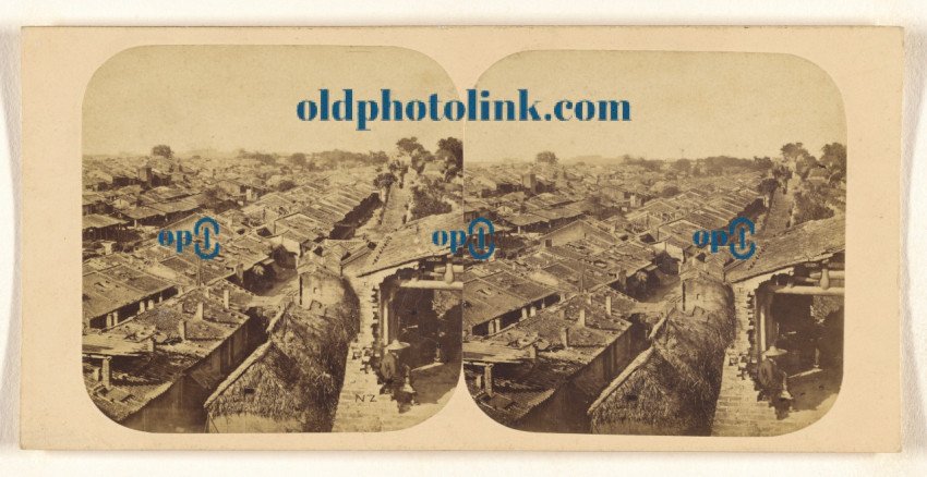 Canton  Panorama taken from the Walls, and looking outside the City  1858