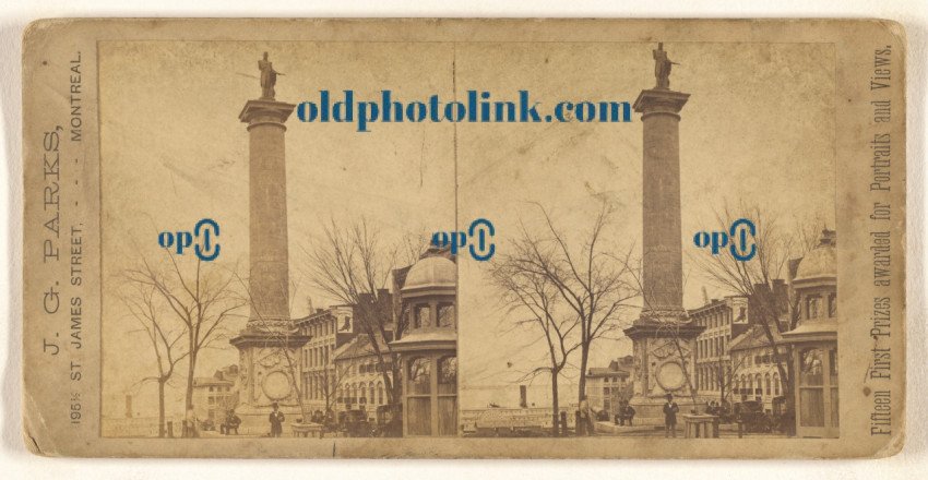 Nelson's Column, Montreal 1865