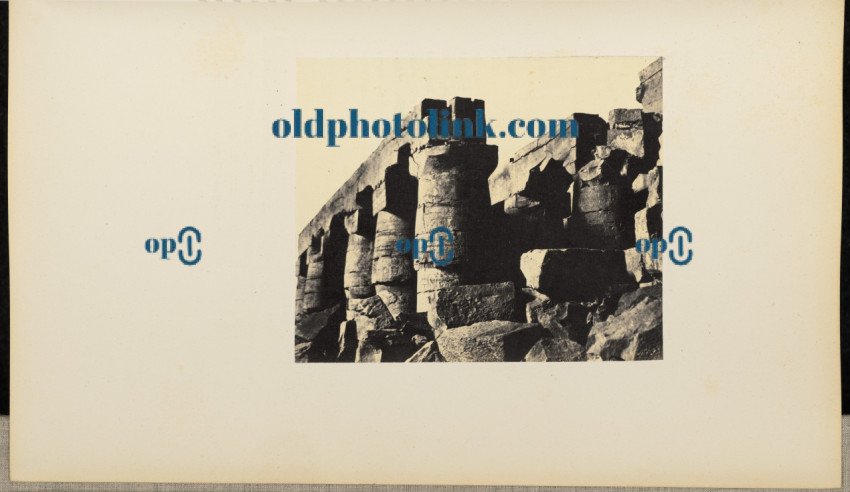 Row of large stone pillars  1859