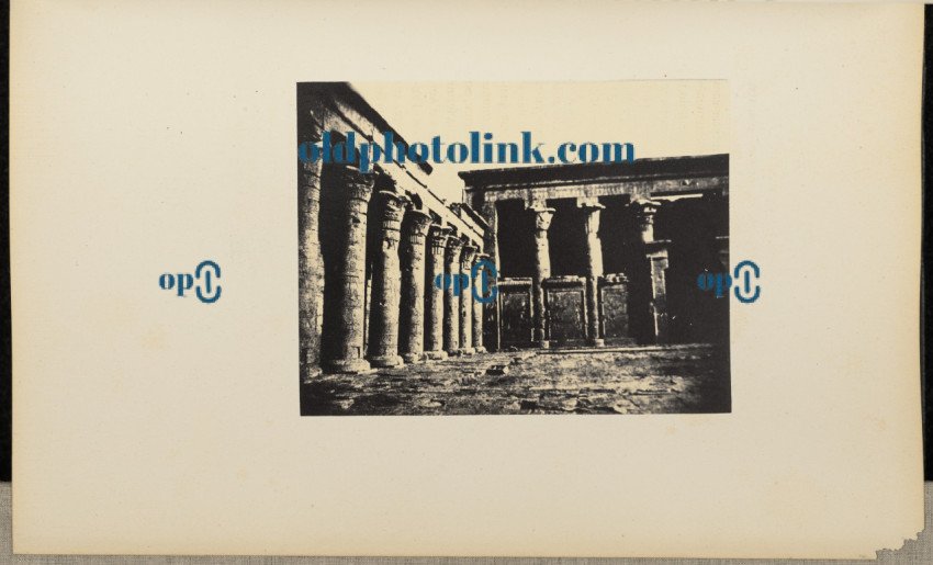 Columns in the courtyard of the Temple of Horus at Edfu 1859