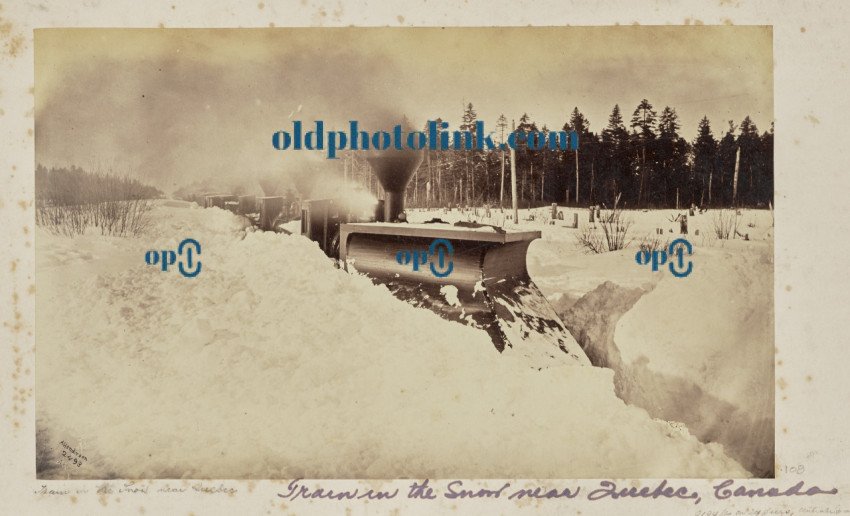 Train in the Snow near Quebec 1869