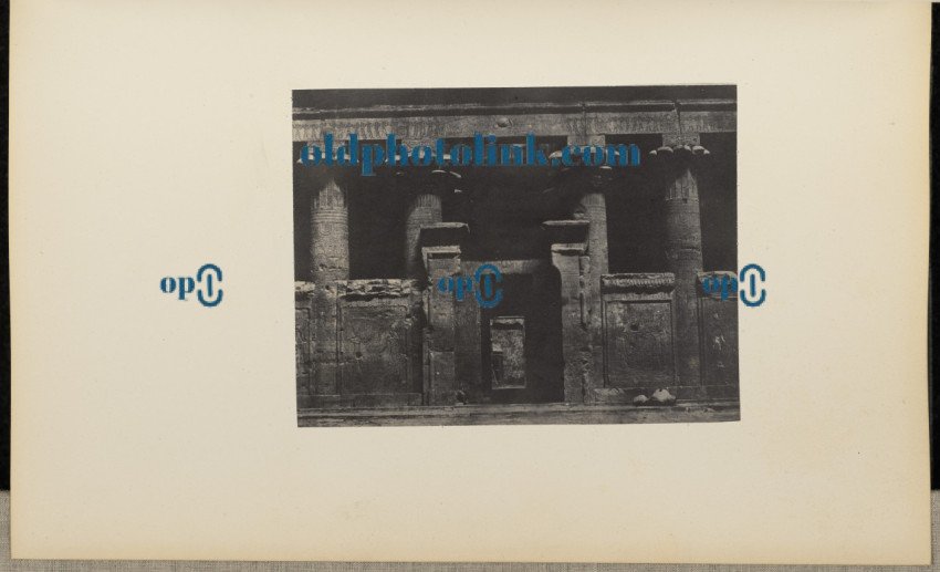 Front entrance to the Temple of Horus at Edfu 1859