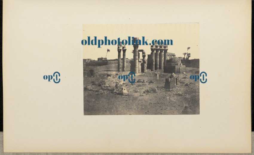 Columns at temple ruins 1859