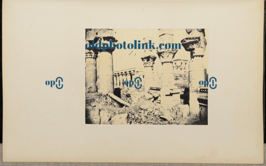 Columns among temple ruins  1859