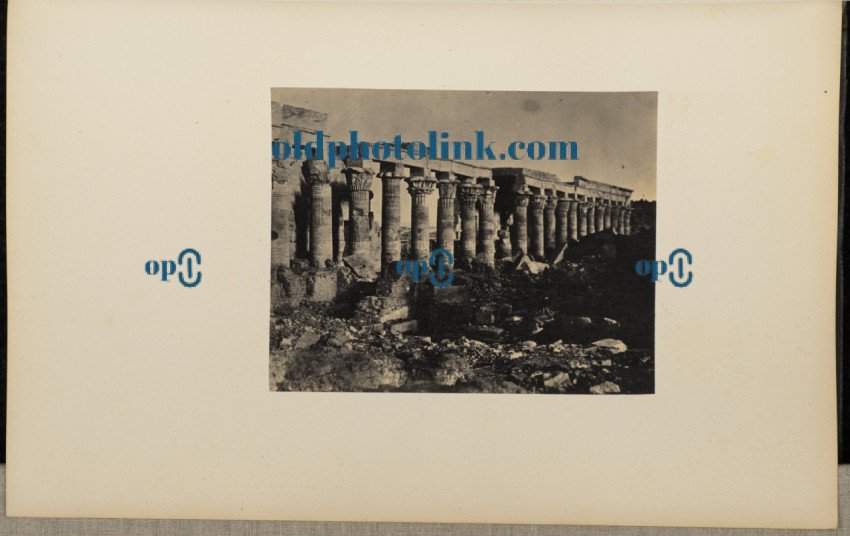 Colonnade at the Temple of Isis at Philæ 1859