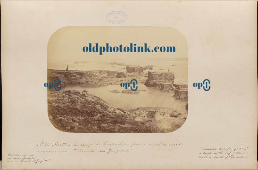 Opening in the Pernambuco reef just south of the city and named Barreta das Jangadas 1875