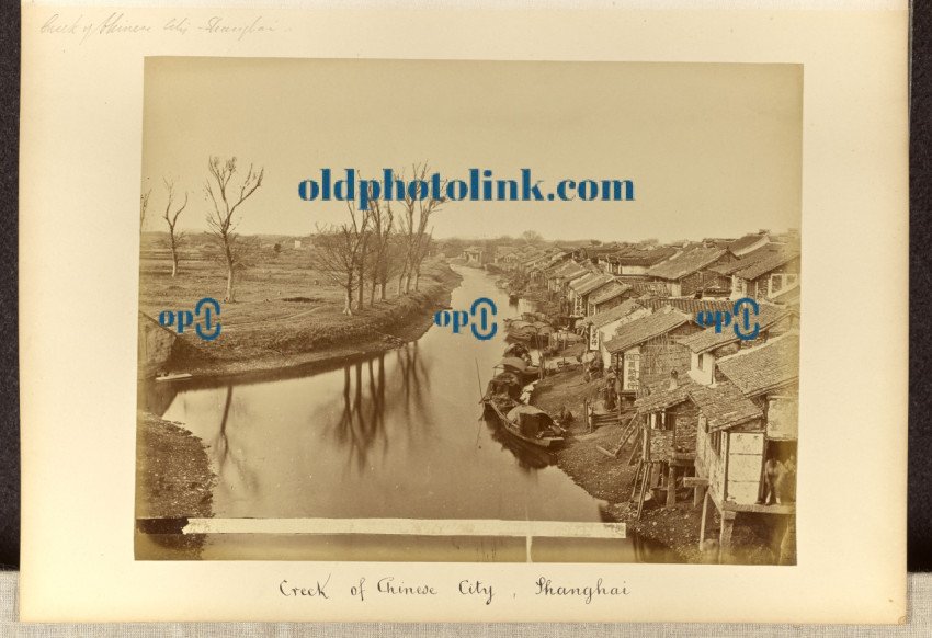 Creek of Chinese City, Shanghai 1870