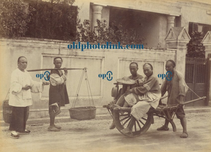 Passenger Wheelbarrow, Shanghai 1870