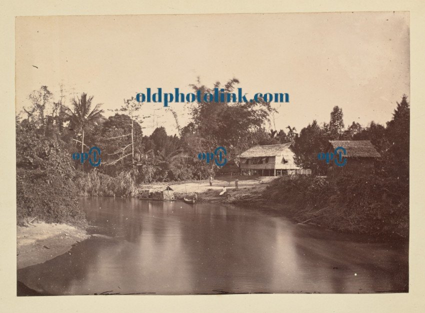 House on the banks of a river 1850