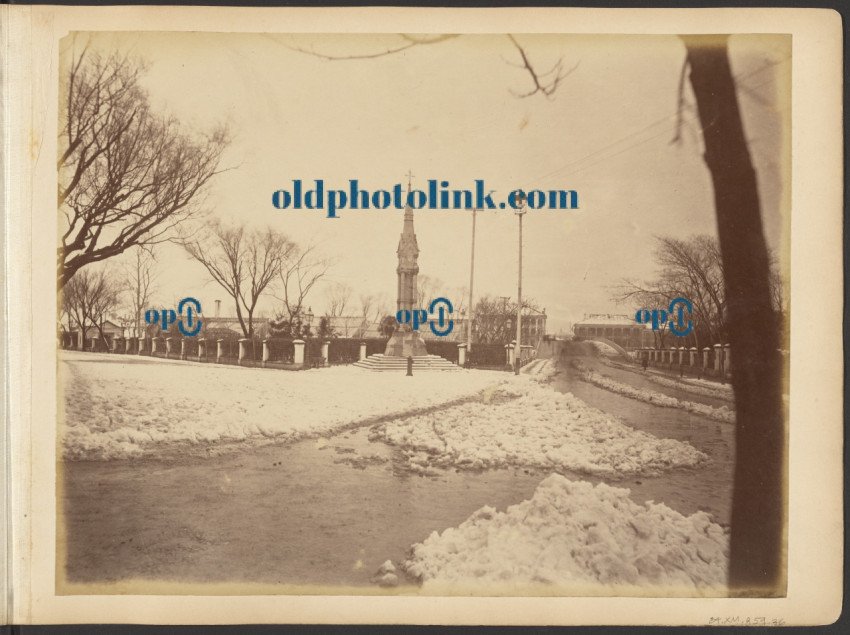 The Margary Memorial during winter, Shanghai 1880