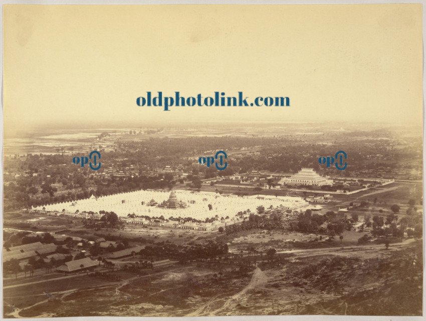 General View of Mandalay from Mandalay Hill Showing the 450 Pagodas and the Incomparable Pagoda 1887