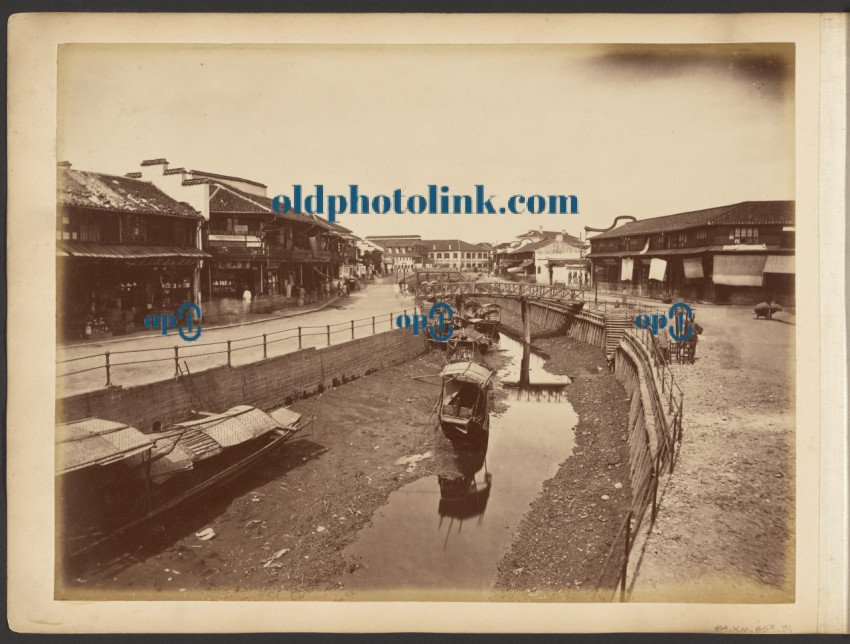 China  Waterway leading into Chinese interior, Shanghai, c  1870