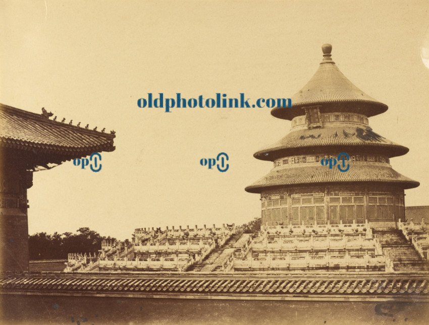 Temple of Heaven from the Place Where the Priests are Burnt in the Chinese City of Pekin  October 1860