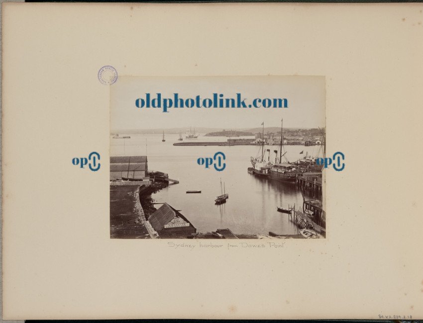 Sydney harbour from Dawes Point 1887