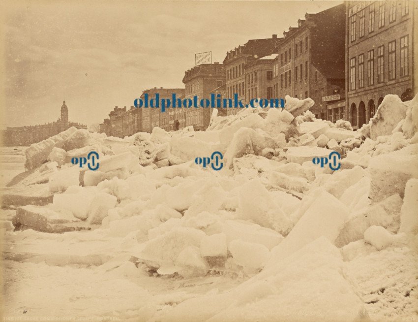 Ice Shove Commissioner Street, Montreal 1880