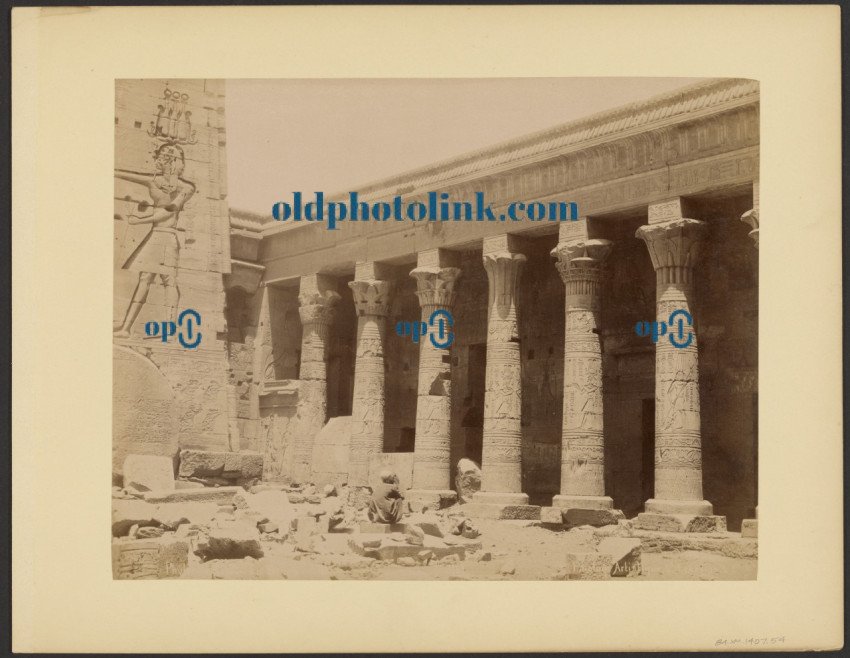 Colonnade at Philae 1870