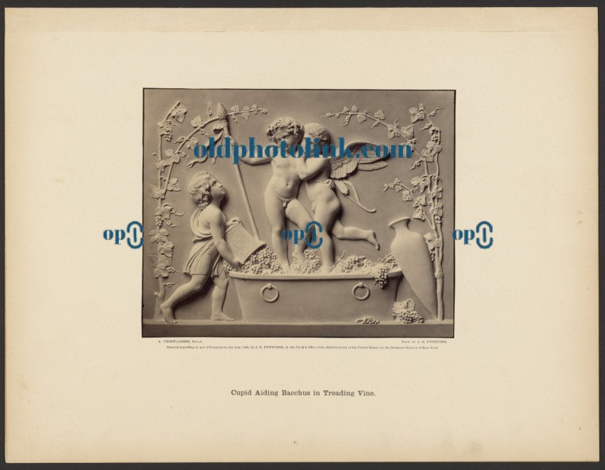 Cupid Aiding Bacchus in Treading Vine 1863