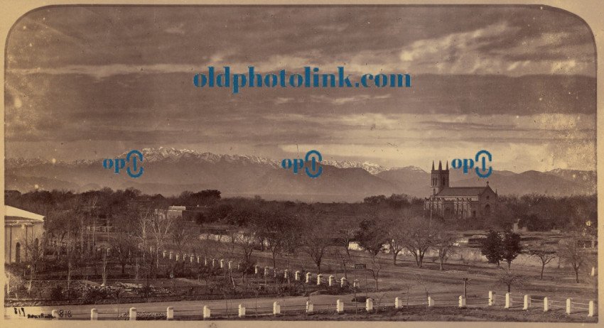 General View from Above the 3rd B C  Mess Looking Towards the Church 1860