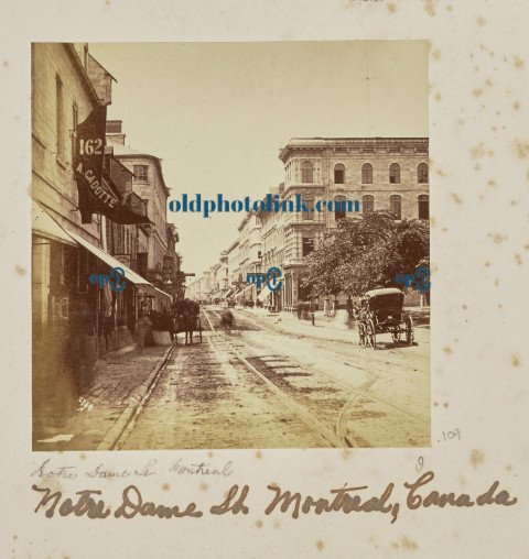 Notre Dame Street, Montreal 1865