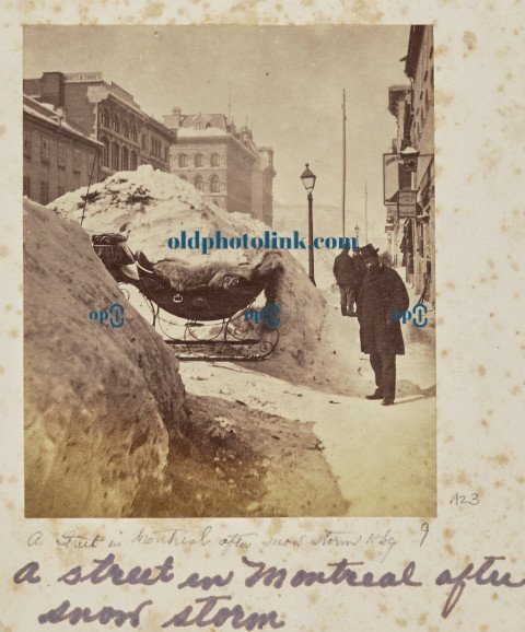 A Street on Montreal after Snow Storm 1869