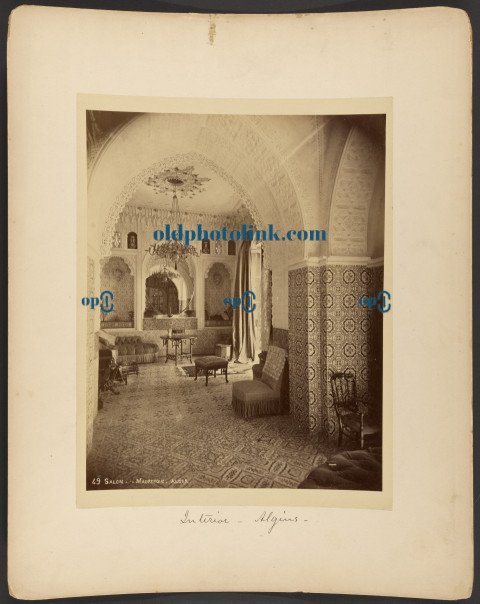 Salon, Mauresque, Alger 1870