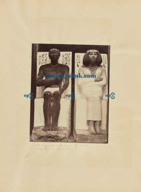 Rahotep and Nofret statues 1850