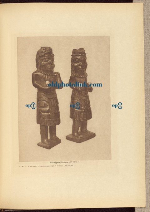 Slate Carvings Representing a Haida Shaman 1915