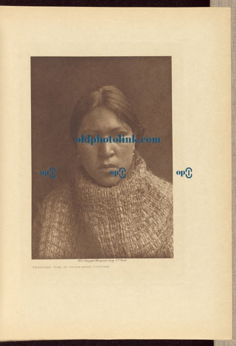 Hesquiat Girl in Cedar bark Costume 1915