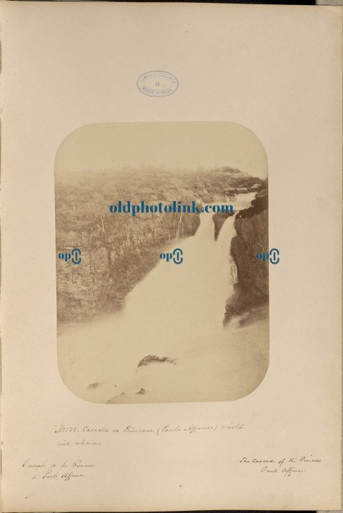Princess Waterfall (Paulo Affonso) view from the river below 1875