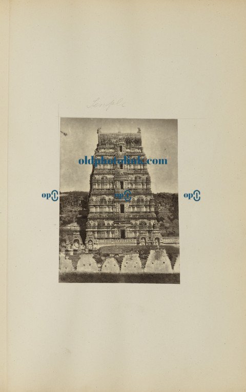 Gopuram of Hindu temple 1870