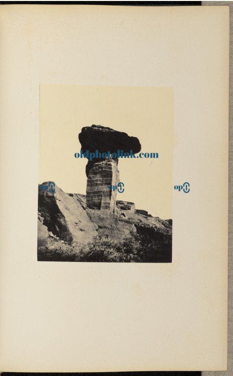 Rock formation on a hill  1859