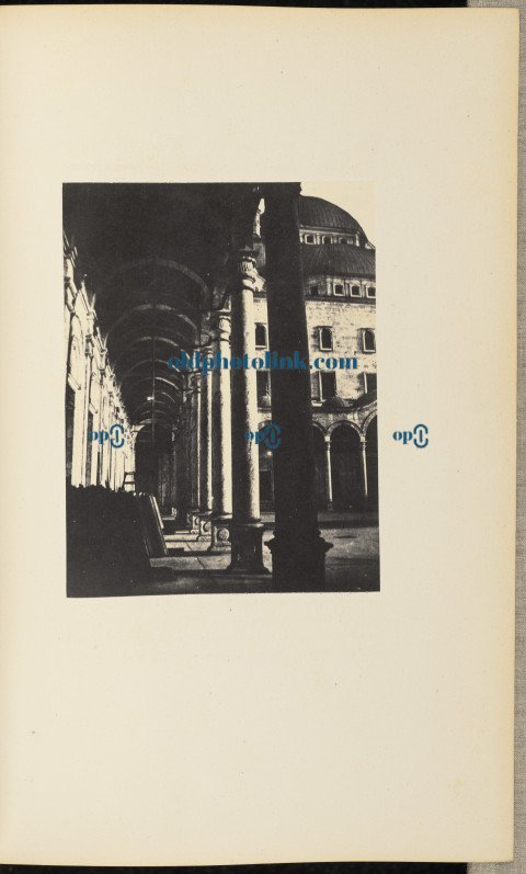 Inside the colonnade in the courtyard of the Mosque of Muhammad Ali, Cairo 1859